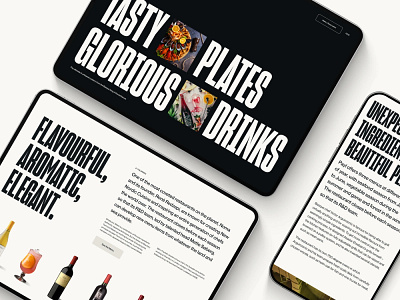 PAYL® — Responsive Screens branding design drinks ecommerce food landing page restaurant typography ui ux web website