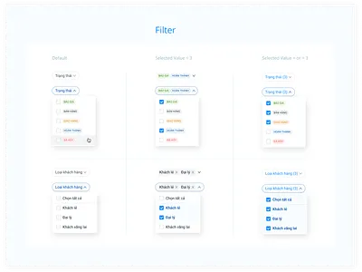 Filter blue clean dashboard filter hover library search states status table ui uidesign uiux