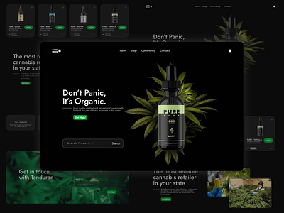 CBD Web Shop - Web Design app branding cannabis cbd website design graphic design graphic ui design illustration landingpage logo mobile app mobile app design ui ui design user interface design web design website ui