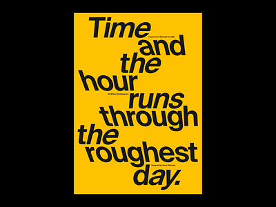 THE ROUGHEST DAY Poster 2d adobe artwork design graphic graphic design graphics illustration illustrator minimal photoshop portfolio poster posters print text type typographic typography yellow