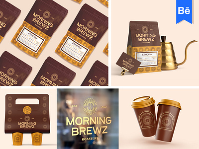 Morning Brews Roasters - Brand Identity Full Project on Behance behance brand designer branding brown coffee coffee brand coffee logo coffee roaster design icon identity logo logo design logo designer logo mark mark modern monogram packaging packaging design