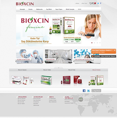 Bioxcin UI Design - 2008 design graphic design ui