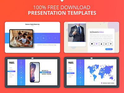 100% Free Download Presentation Templates! branding clean design designing digital download free free powerpoint free ppt graphic design illustration logo pitch deck powerpoint ppt presentation slide slidedesigning