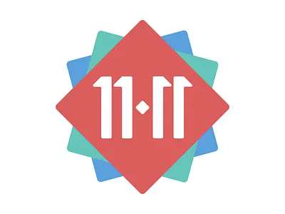 11.11 11 11.11 black friday branding design logo logotype lu4 mall mark sale shopping sign star usmall