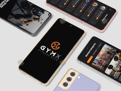 Fitness App "GYMx" brand branding corporate creative design firm illustration logo logodesign ui