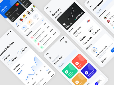 Finance App UI animation clean ui design iphonex mobile ui ui design