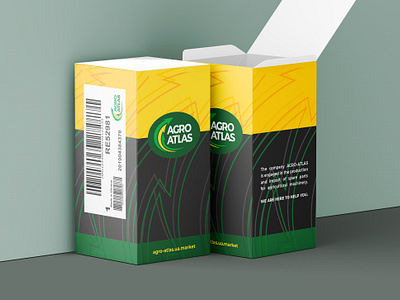 Packaging design for agricultural machinery spare parts. agro arrows box brand brandbook branding business company create design green identity logo logotype package package design packaging spare parts technique