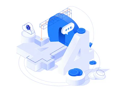 404 - Isometric illustration 404 clean illustration isometric simple vector webdesign