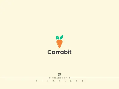Carrabit | Rabbit logo | Carrot | Logo Design 2022 99 designs logo abstract logo branding bunny carrot creative logo delicious food healthy healthy food logo logo designer logo inspiration logomark minimal minimalist nature rabbit vegan vegetable
