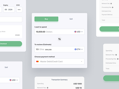 On-Ramp Buy Ether app app design blockchain branding crypto currency dashboard design fiat finance on ramp payment token typography ui uidesign ux wallet web web3