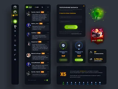 Game UI Kit - Gambling case case opening casino casino ui gambling gambling design game elements game interface game ui kit interface nft nft game open open case opening roblox ui ui kit ux web design