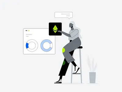 Web3 Startup agency blockchain branding crypto design flat illustration logo simple startup texture ui ux vector web3