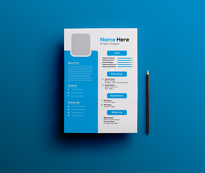 Modern CV Resume Design cv cv design design graphic design identity modern cv modern resume design portfolio resume