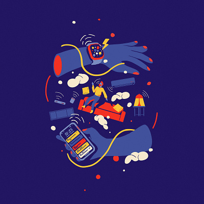 Smart things Styleframe 2d aftereffects character characterdesign illustration motion graphics procreate