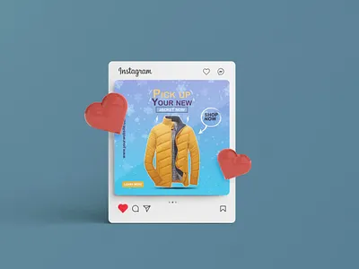 Jacket Banner | Social Media Post Design ad advertiging branding design facebook ad facebook post flyer graphic design instagram ad instagram post jacket shot social media ad banner social media banner social media post design storis template ui web banner winte