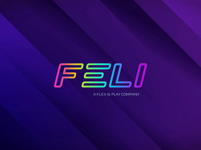 Feli Company Logo brand branding company company branding design gradient gradient logo indentity pack light logo neon playfull visual identity
