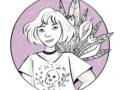 Inktober 2022 #6 Bouquet childens book illustrator childrens art design digital art digital illustration flat illustration illustration kids procreate procreate art school love teen love teenage love