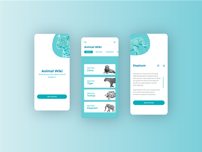 Animal Wiki App app branding design graphic design illustration logo mobile ui ui ux vector web design