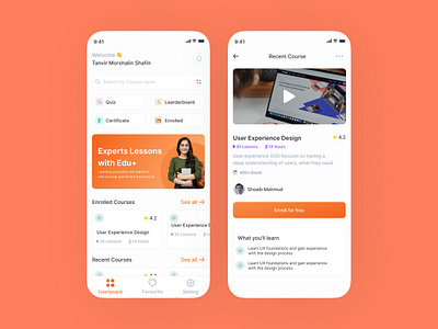 Online Learning Mobile App educationapp educationui mobile app mobileapp online mobile app ui uiux userinterface