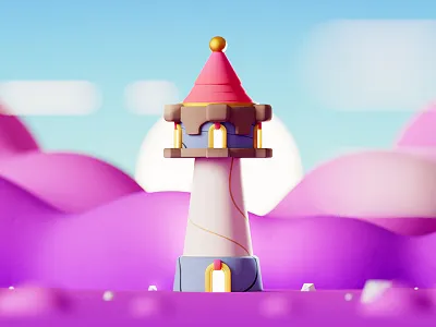 Castle 3d castle cinema 4d design game illustration isometric lowpoly