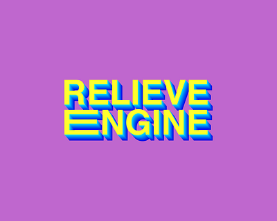 Relieve Engine 3d background flat font graphic design illustrator logo photoshop typography vector wallpaper