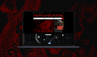 UI design | Web design | Tattoo service graphic design ui