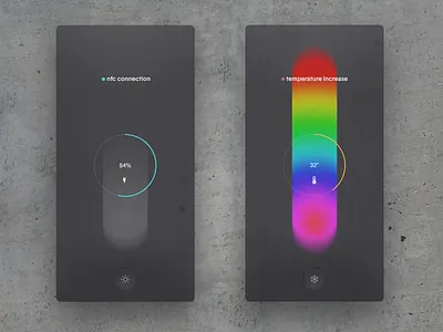 Control Center. controller interaction mobile nfc nft temperature ui ux