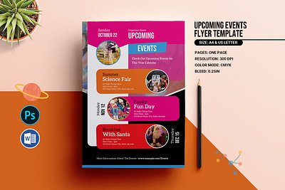 Upcoming Events Flyer event flyer event organizer event rent event schedule flyer design psd upcoming event word