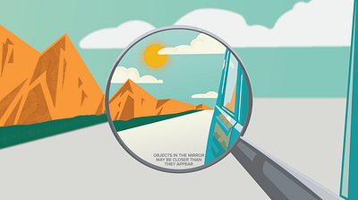 Side Mirror: Thumbnails for Animation Project car illustration design illustration thumbnails vector