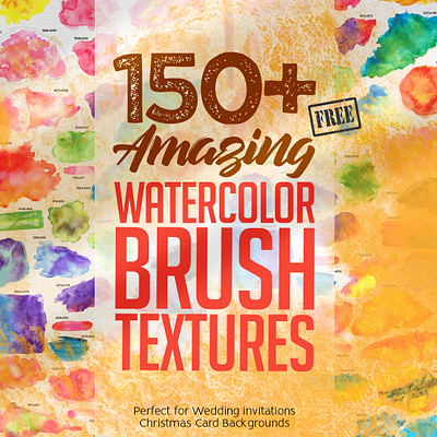 Free 150+ Watercolor Brush Textures background textures free download freebies graphic design logo design textures watercolor brushes watercolor textures website background