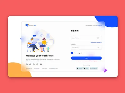 Login Screen Design app branding design illustration login logo minimal typography ui ux vector
