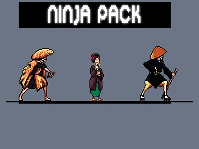 Free Ninja Sprite Sheets Pixel Art 2d art asset assets character characters fantasy game game assets gamedev indie indie game ninja pixel pixelart pixelated rpg set sprites spritesheet