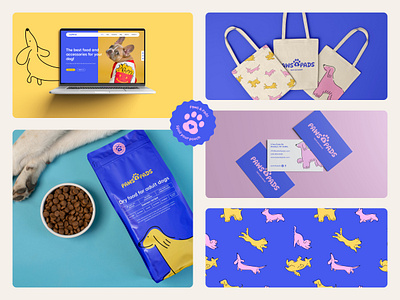 Paws & Pads - Visual identity 🐶 bag bag design brand branding business card dog dog accessories dog pattern dog shop dog shop logo dog toys dog treats dog website design dogs graphic design graphic designer logo design logo designer package design pattern