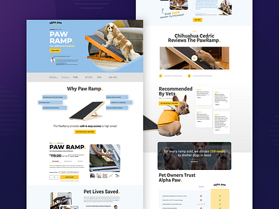 Alpha Paw figma landing page landing page design ui web development webflow