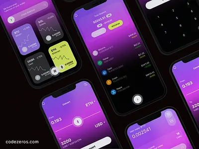 Wallet App Development app design app development app ui ux branding codezeros crypto wallet graphic design ui ux wallet app design
