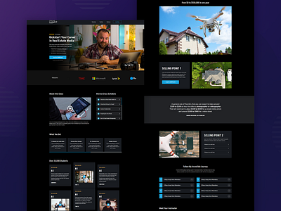 Drone Launch Academy design figma landing page landing page design ui web design web development webflow