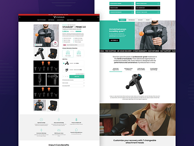 VIVAGUN design figma landing page landing page design shopify web design web development webflow