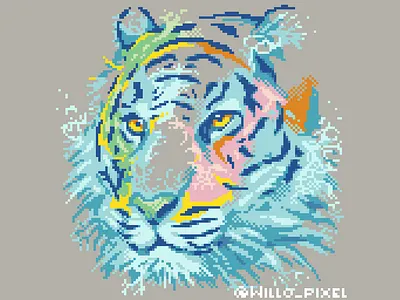 Water Tiger Year 2d art game art illustration pixel art sprite