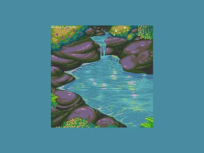 Landscape 2d art game art game asset illustration pixel art sprite