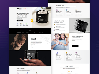 Hair Active design figma landing page landing page design web design web development webflow