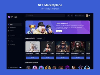 NFT Marketplace Exploration 🔥🚀💯 3d 3d artist blockchain clean coinbase concept creative crypto art cryptocurrency design figma illustration landing page metamask metaverse nft nft marketplace uiux wallet web3