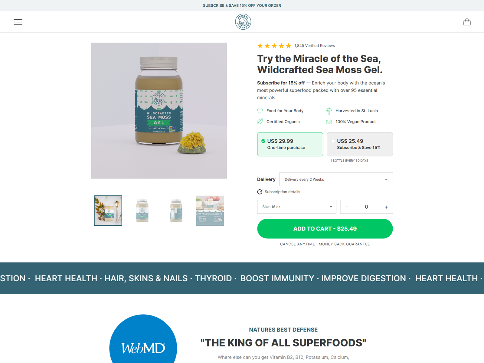 Herbal Vineyards by Landing Page Dudes on Dribbble