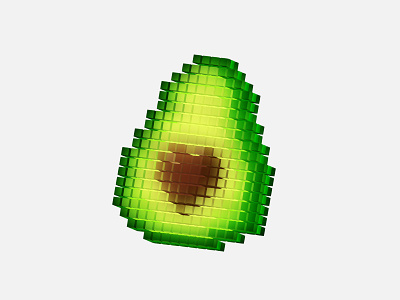 Avocado 🥑 pixel art 3d animation art branding graphic design logo motion graphics pixel ui