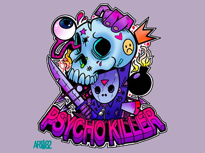 Psycho Killer branding character design design graphic design illustration logo