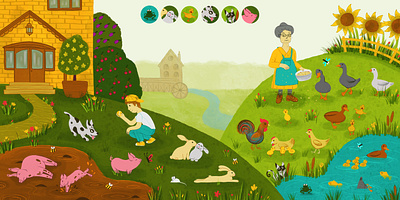 Farm animals activitybook animalcharacter bookillustration boy cat characterdesign chicken childrenillustration digitalart dog farm farmanimals illustration kidlitart nonfiction picturebook pig procreate rabbit