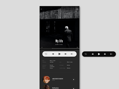 DailyUI009 music player dailyui