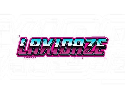 Laxidaze game logo arpg branding cyberfunk cyberpunk esport esports fantasy gaming logo logotype retrowave rpg synthwave video game