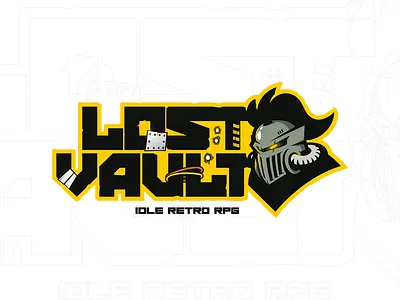 Lost Vault game logo apocalypse apocalyptic esport esports fantasy gaming knight logo logotype mobile game postapo rpg video game