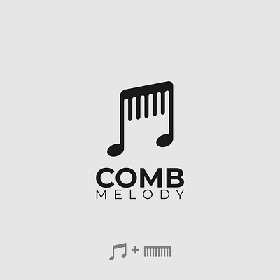 Comb Melody Logo brand designer brand identity branding comb illustrator logo logo design melody minimalist typography vector
