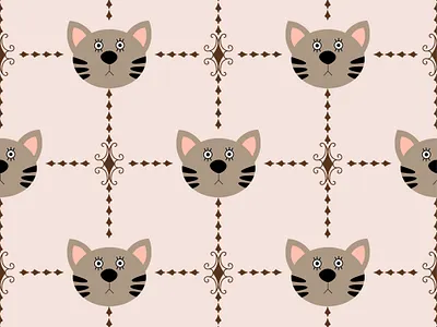 Cats Pattern artistic cat design graphic kidspattern pattern seamlesspattern textilepattern